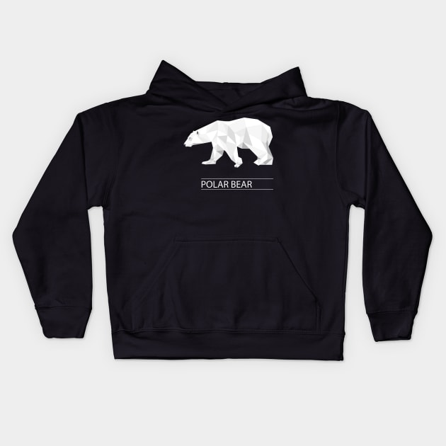 Polar Bear Kids Hoodie by Mako Design 